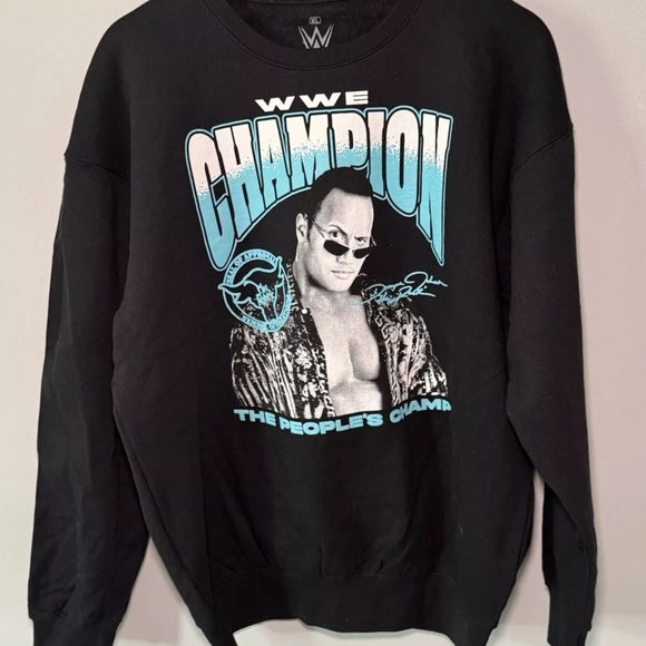 The Rock The Peoples Champ WWE Crewneck Sweater Size Extra Large - Picture 3 of 4